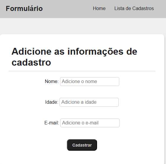 Projeto Formulario